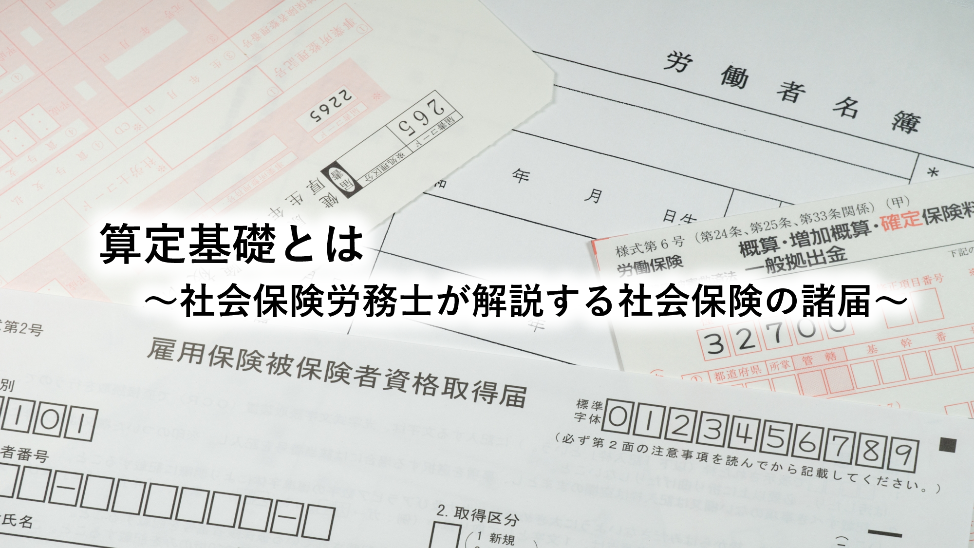 算定基礎とは～社会保険労務士が解説する社会保険の諸届～